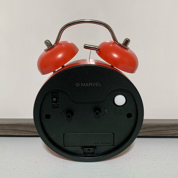 Marvel Spider-Man Twin Bell Analog Clock-NWT - Picture 3 of 8